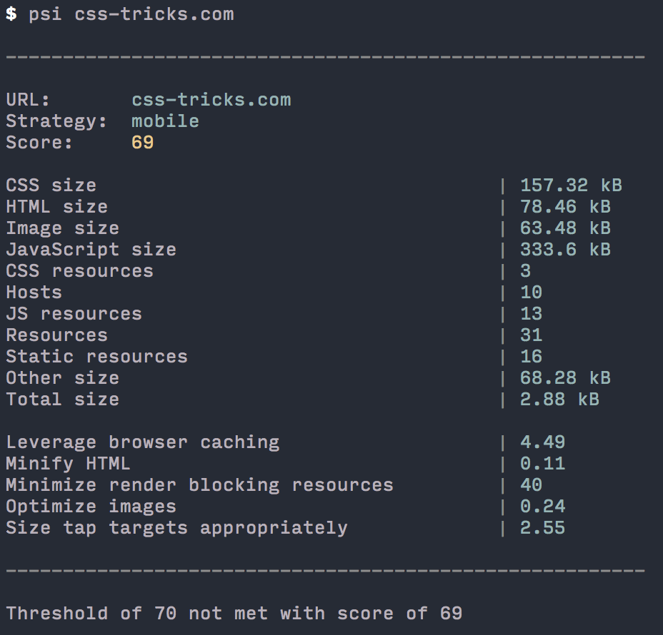 google pagespeed