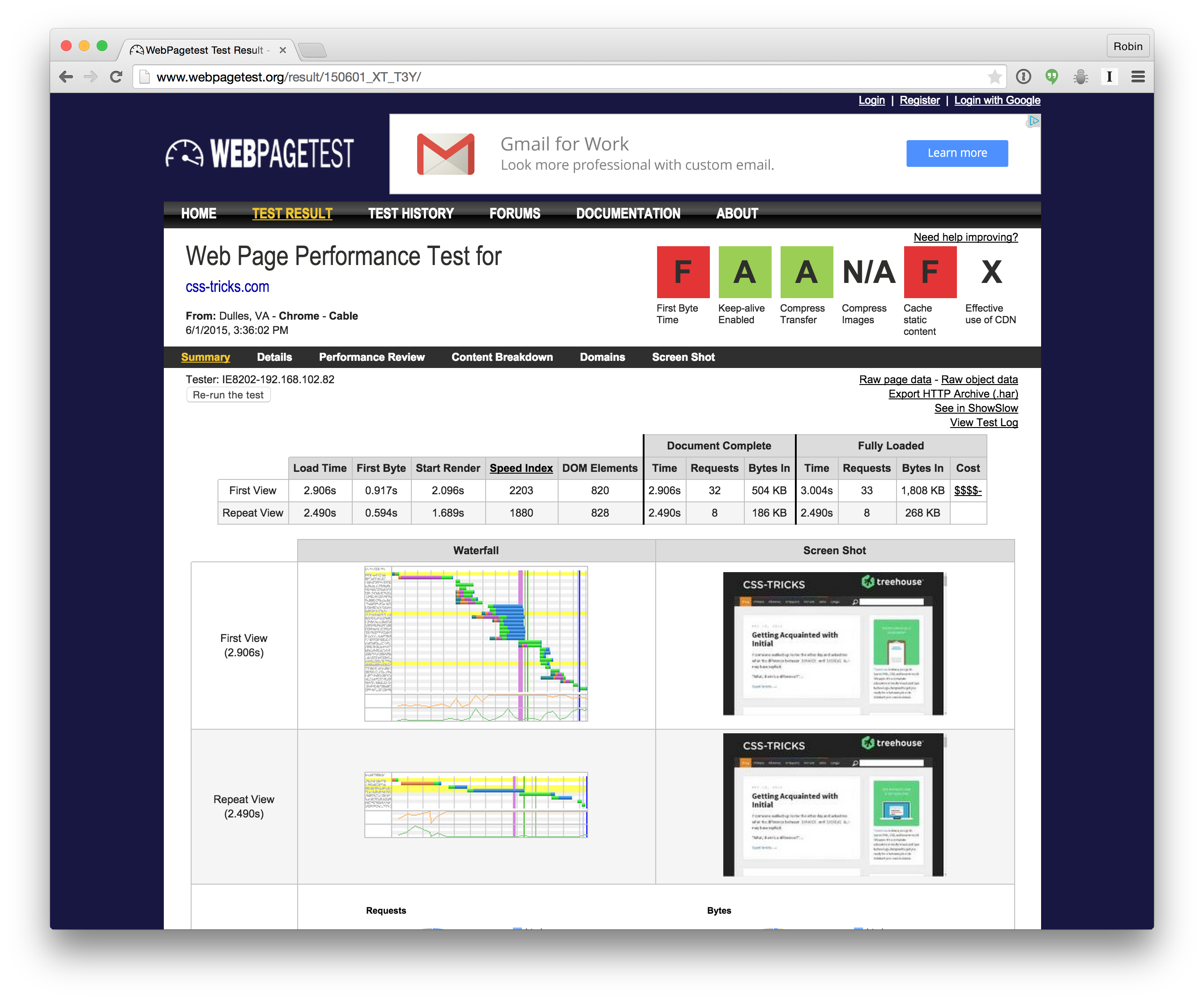 webpagetest