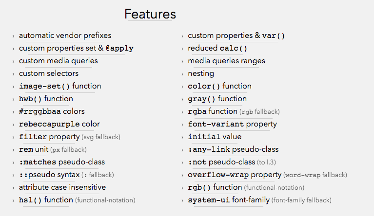 postcss-cssnext